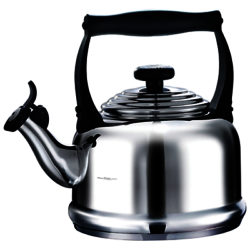 Le Creuset Traditional Stovetop Whistling Kettle Silver